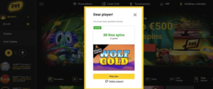 Zet Casino befizetés nélküli bónusz